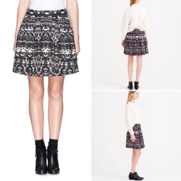J Crew A-line Blurred Ikat Print Skirt - Picture 1 of 8